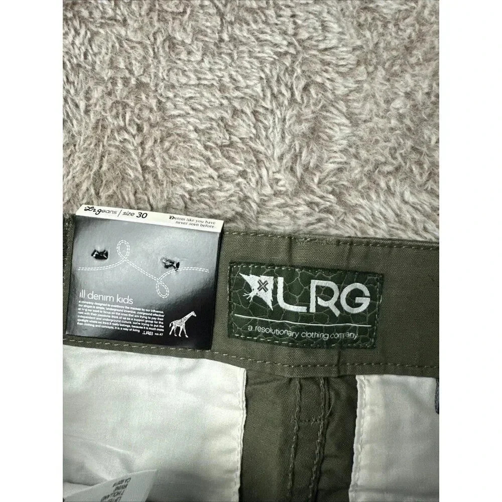 LRG Men’s Lifted Research Group Ripstop Cargo Shorts Green Size 30 New - Picture 3 of 14